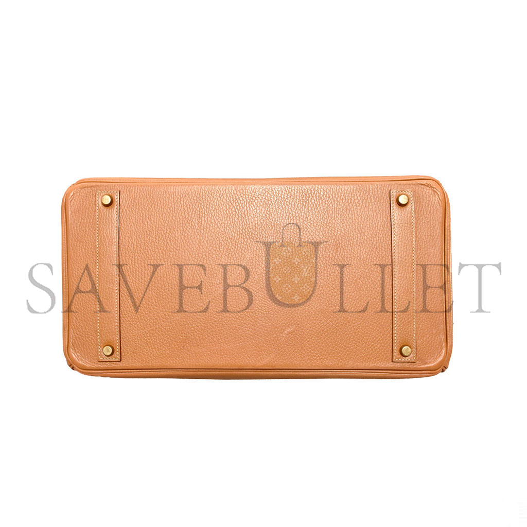 H**mes master birkin 40 togo leather golden brown gold buckle h028352ck03 (40*30*21cm)